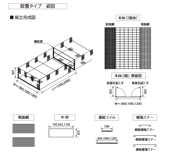 設置タイプ 製品構造図